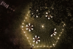 Aerial View of Hexagon fairy lights